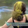 Fátima Bernardes aparece com cabelo amarelo após levar banho de tinta no 'Encontro'