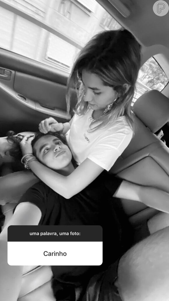 Namorado de Sasha Meneghel, João Figueiredo postou foto com a filha de Xuxa ao responder usando imagem o que significa para ele a palavra 'carinho'