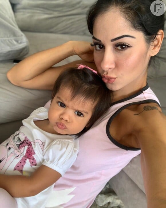 Mayra Cardi lamentou a filha, Sophia, de 1 ano, ter ficado doente