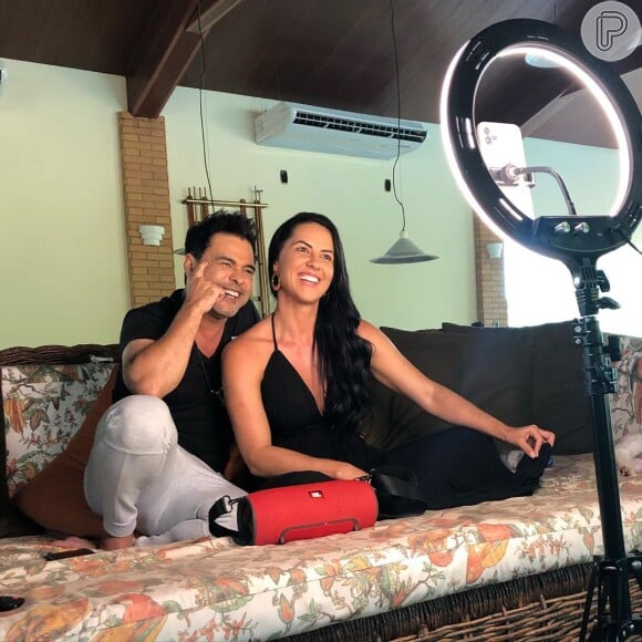 Graciele Lacerda e Zezé Di Camargo gravaram vídeos juntos nessa quarentena