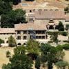 Aerial view of the Miraval vineyard Castle, Property of Brad Pitt and Angelina Jolie in Correns, France, on August 10, 2012. Rumours of a weekend wedding between Brad Pitt and Angelina Jolie sent people rushing to the couple's chateau, but locals said they had no knowledge of any wedding. Photo by ABACAPRESS.COM10/08/2012 - Correns