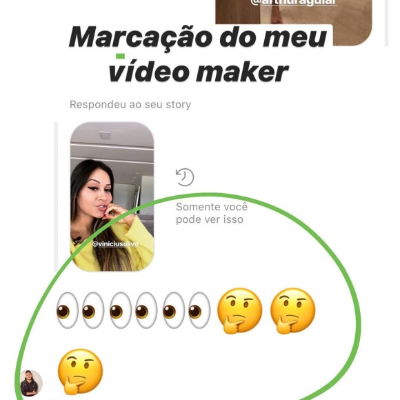 Mayra Cardi expõe prints com demonstrações de ciúmes de Arthur Aguiar