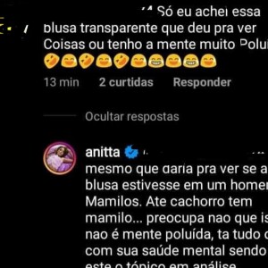 Veja resposta de Anitta sobre crítica ao look!