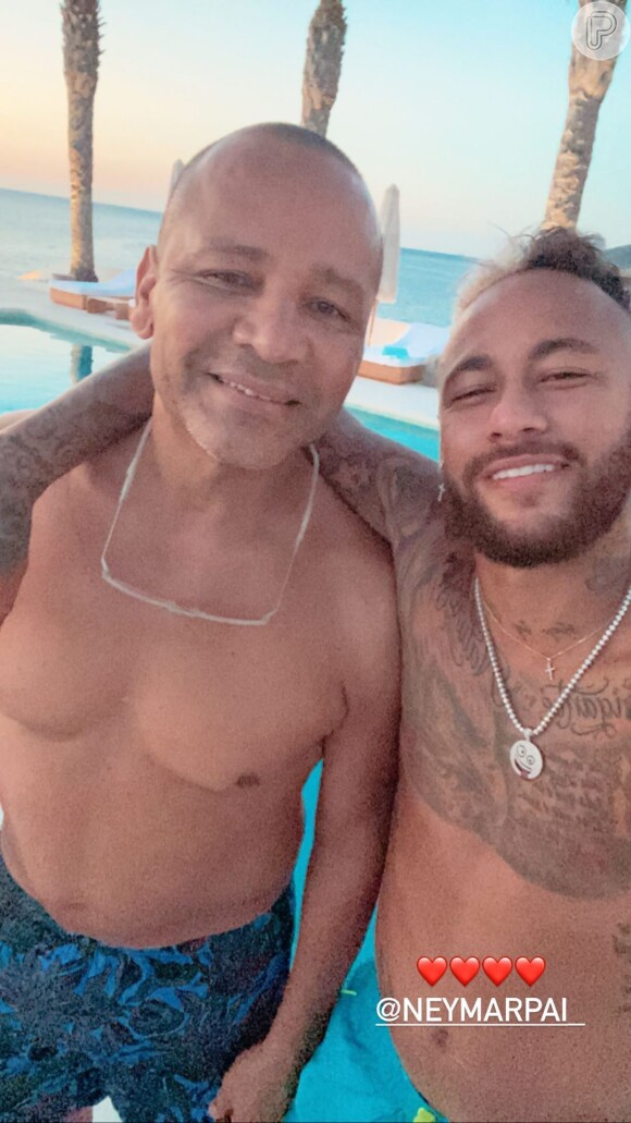 Neymar está curtindo recesso dos jogos com a família na Europa
