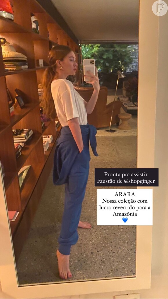 Marina Ruy Barbosa usa look sem gênero da coleção se sua marca, Ginger