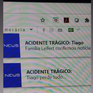 Tiago Leifert exibe notícia de falso acidente trágico