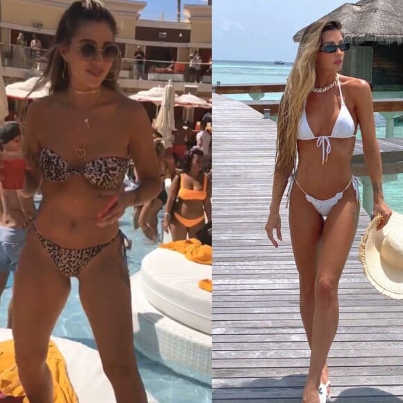 Aline Gotschalg mostra antes e depois do corpo após reeducação alimentar e exercícios físicos diários