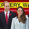 Kate Middleton posa sorridente ao lado do marido, Príncipe William