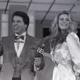  90 anos de Silvio Santos. Na foto apresentador em 1985 no 'Miss Brasil' 