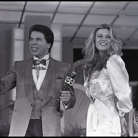 90 anos de Silvio Santos. Na foto apresentador em 1985 no 'Miss Brasil'