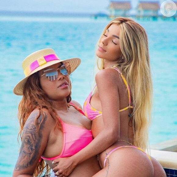 Ludmilla exibe foto sexy com a mulher, Brunna Gonçalves, nas Maldivas
