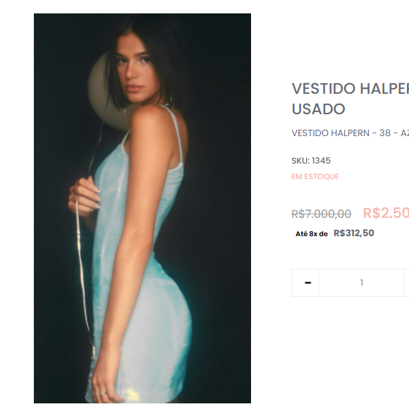 Vestido de aniversário de Bruna Marquezine está à venda por R$ 2,5 mil