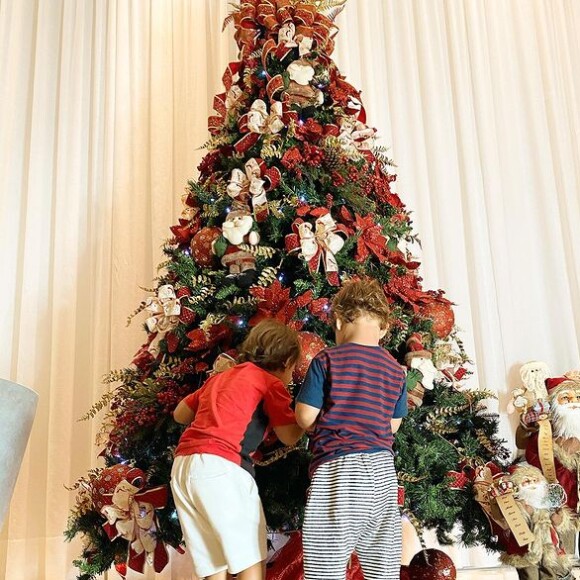 Andressa Suita passou o Natal com seus filhos com Gusttavo Lima