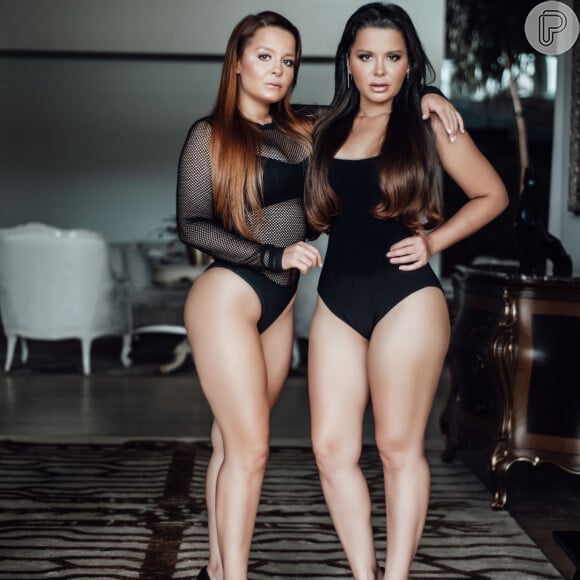 Maiara e Maraisa fazem ensaio sexy e exibem pernas em bodies