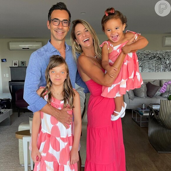Ticiane Pinheiro é casada com Cesar Tralli e mãe de Rafaella, 11 anos, e Manuella, de 1