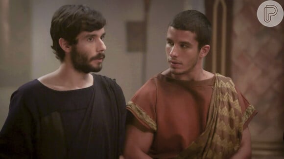 Na novela 'Gênesis', Harã (Ricky Tavares) é irmão de Abrão (Vitor Novello)
