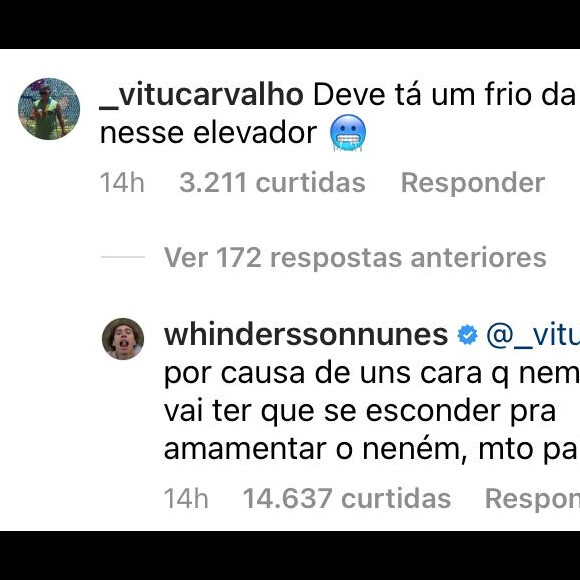 Whindersson Nunes se revolta com seguidor por reparar nos seios de Maria Lina