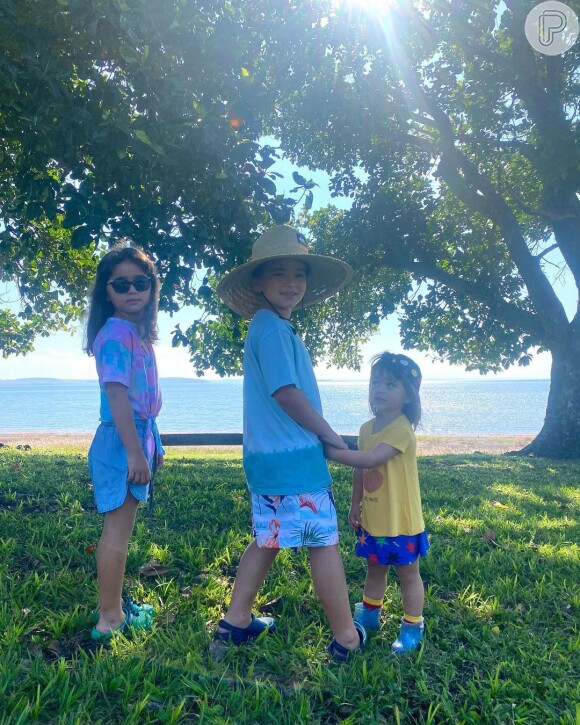 Sabrina Sato curte dia com filhos da Karina Sato, nesta sexta-feira, 7 de maio de 2021
