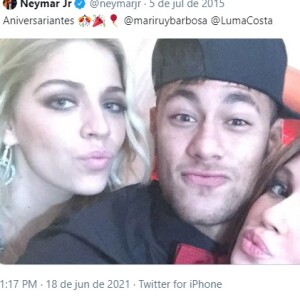 Marina Ruy Barbosa repostou foto antiga com Neymar e Luma Costa