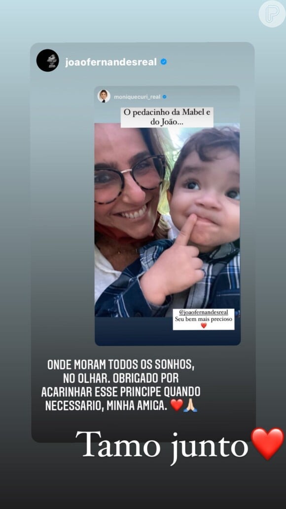 Filho de Mabel Calzolari posa com amiga da atriz e João Fernandes agradece rede de apoio