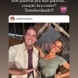 Carol Peixinho agradece mensagem de André Marques nas redes sociais