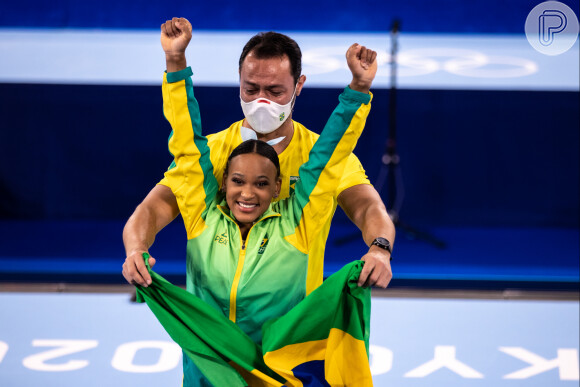 Eliana vibrou com Rebeca Andrade ganhando o ouro no salto na ginástica artística feminina na Olimpíada de Tóquio: 'Fazendo história!'