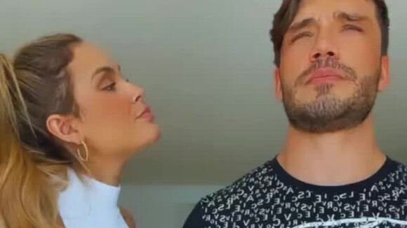 Sarah Andrade e Lucas Viana se beijam na boca em vídeo das redes sociais
