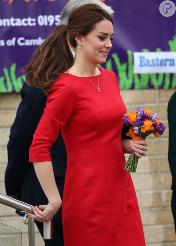Kate Middleton durante evento beneficente na Inglaterra