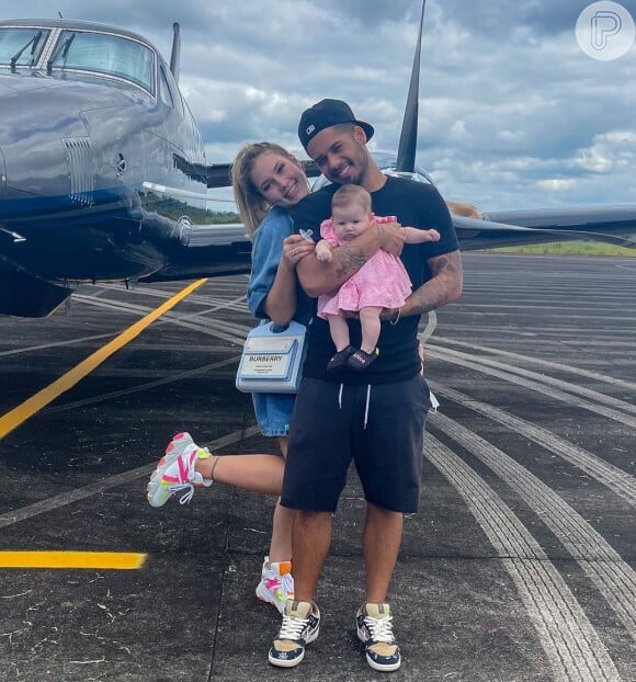Virginia Fonseca, Zé Felipe e a filha do casal, Maria Alice, voltaram de recente viagem à Bahia