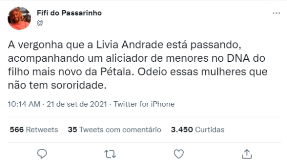 Lívia Andrade vai parar nos assuntos mais comentados do Twitter ao surgir em laboratório para acompanhar exame de DNA