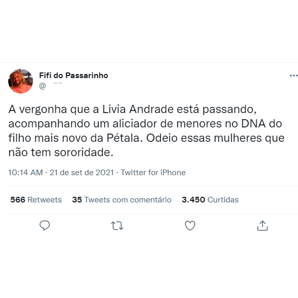 Lívia Andrade vai parar nos assuntos mais comentados do Twitter ao surgir em laboratório para acompanhar exame de DNA