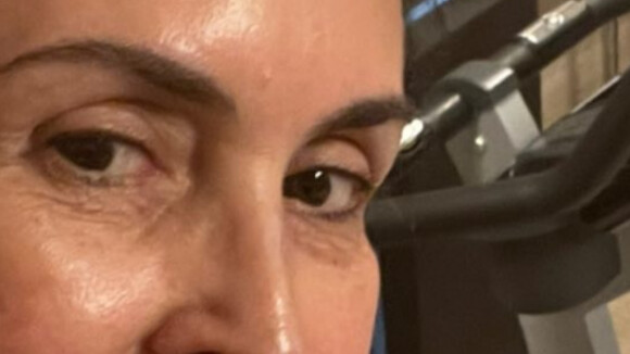 Fátima Bernardes surge sem maquiagem em dia de treino antes de cirurgia no ombro