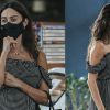 Thaila Ayala exibe barriguinha de grávida em passeio em shopping