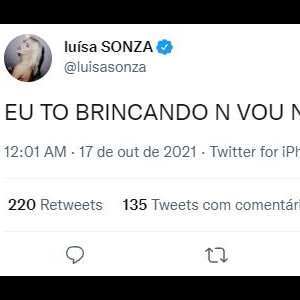 Luísa Sonza afirma que frase sobre namorar era brincadeira