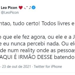 Leo garantiu que Jade Picon estava solteira quando ficou com Gui Araújo