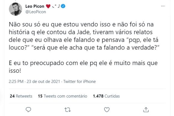 Leo Picon garantiu que Gui Araújo está mentindo em 'A fazenda 13'