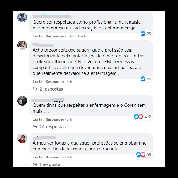 Comentários a favor da fantasia polêmica de Bruna Marquezine foram de enfermeiros que acreditam que outras pautas mais importantes merecem debate