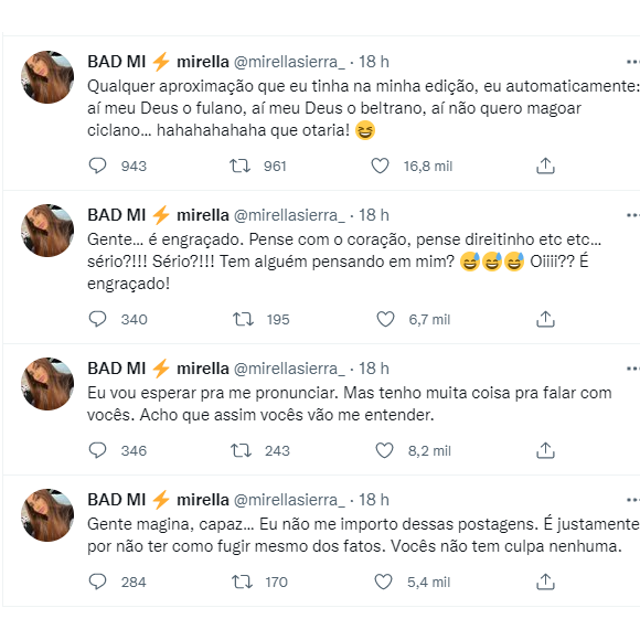 Mirella conversa com fãs sobre participação de Dynho em 'A Fazenda 13'