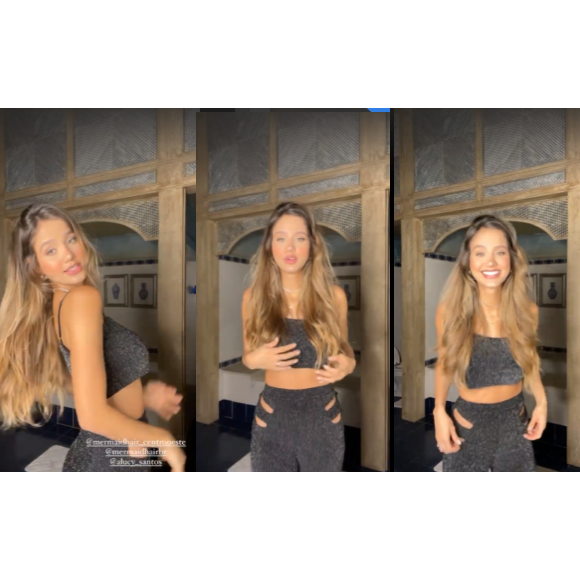 Look de Biah Rodrigues tinha calça de cintura alta com recortes: visual rendeu elogios à influencer