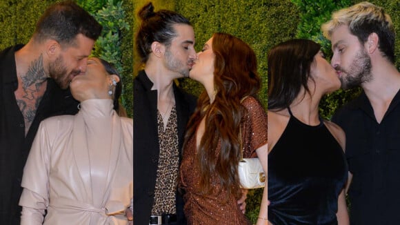 Cleo, Fiuk e Antonia Morais trocam beijos com seus parceiros em evento. Veja!
