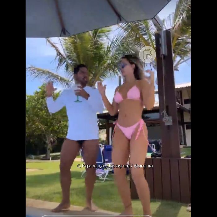 Virgínia Fonseca exibiu corpo em biquíni rosa para curtir piscina em Fortaleza CE com amigos e