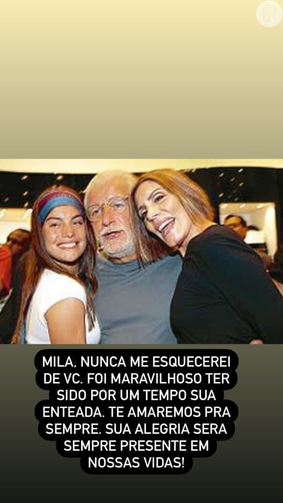 Morte de Mila Moreira foi lamentada pela atriz Joana Balaguer, que foi sua madrasta