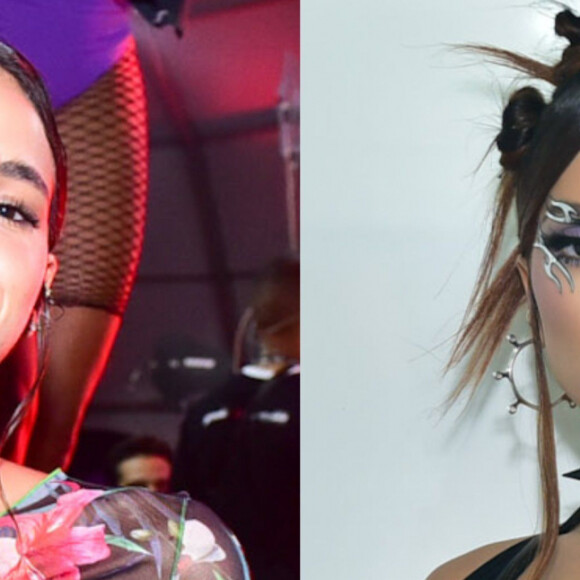 Bruna Marquezine curtiu o show de Anitta neste domingo, 23 de janeiro de 2022, no Rio de Janeiro