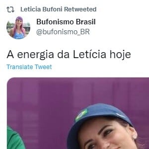 Letícia Bufoni também compartilhou um meme feito por uma fã sobre o término de Gabriel Medina e Yasmin Brunet