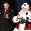 Barack Obama dança com Papai Noel e inaugura árvore de Natal da Casa Branca