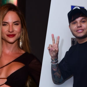 Tierry e Gabi Martins compareceram à festa de lançamento do novo álbum de Luan Santana