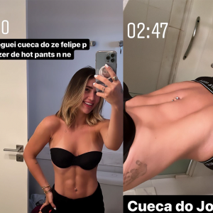 Virgínia Fonseca de calcinha hot pant: influencer pega cueca de Zé Felipe para transformar em lingerie