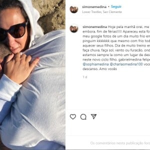 Simone Medina posta declaração ao filho, Gabriel Medina