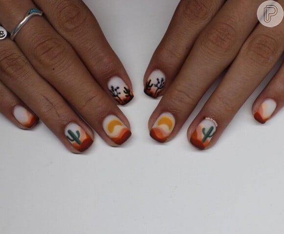 Deserto inspira nail art hit no Pinterest: inspire-se nesse mix para criar sua desert nail