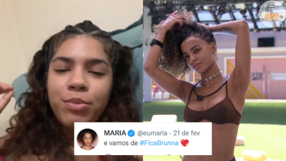 Após o 'BBB 22', Brunna Gonçalves ficou emocionada e feliz com a mensagem de Maria dizendo que estava com saudades e a esperava 'de braços abertos'